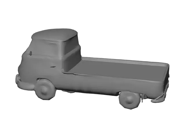 3D model for Vintage Red VW Pickup
