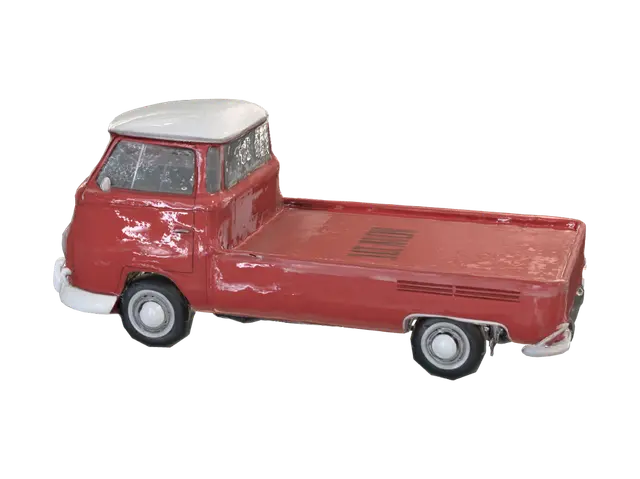 3D model for Vintage Red VW Pickup