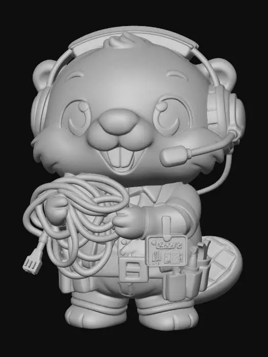 3D model for Castor the Cable Technician