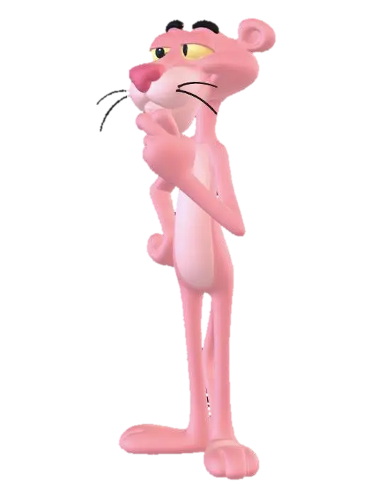 Pondering Pink Panther - Panter 3D model, vytvořený pomocí AI