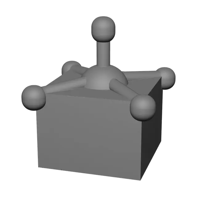 3D model for Stylized Trigonal Bipyramidal