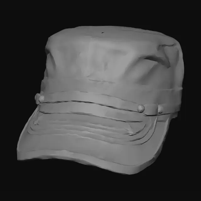 3D model for Olive Green Field Cap