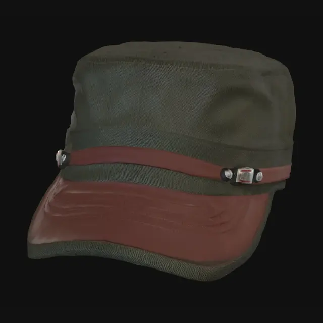 3D model for Olive Green Field Cap