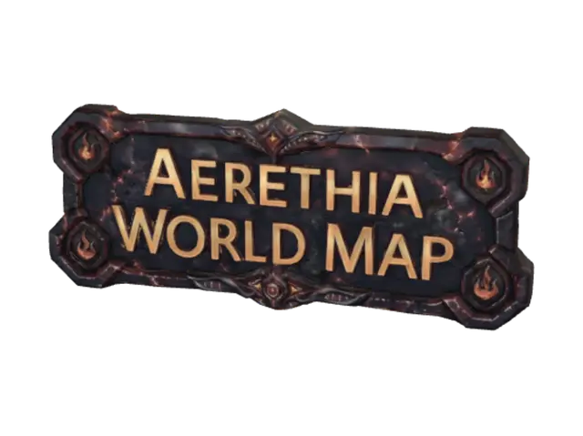 Aerethia World Map - Worldmap-3D-modell, genererad av AI
