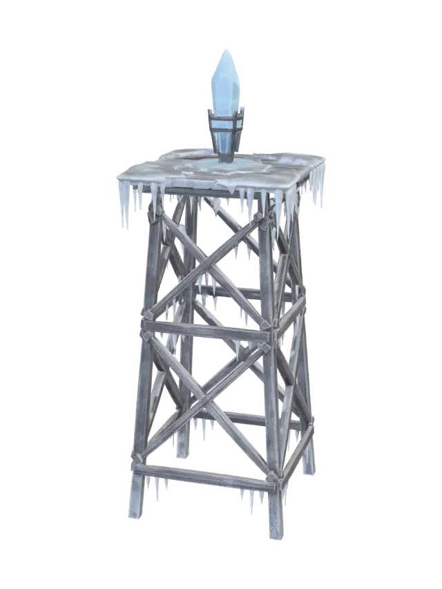Frostspire Beacon 3D model, AI generated