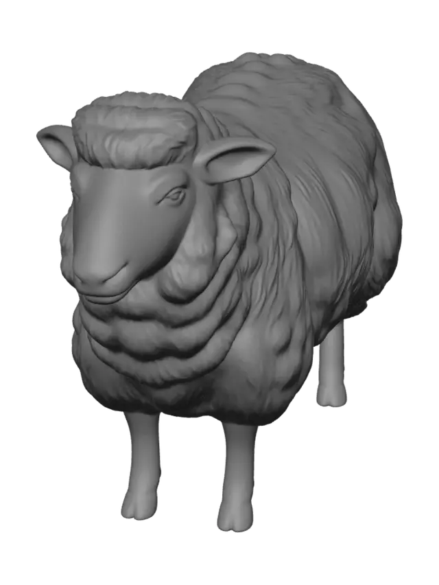 3D model for Snowy Sheep