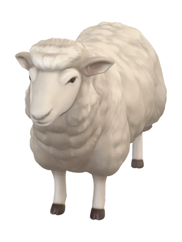 3D model for Snowy Sheep