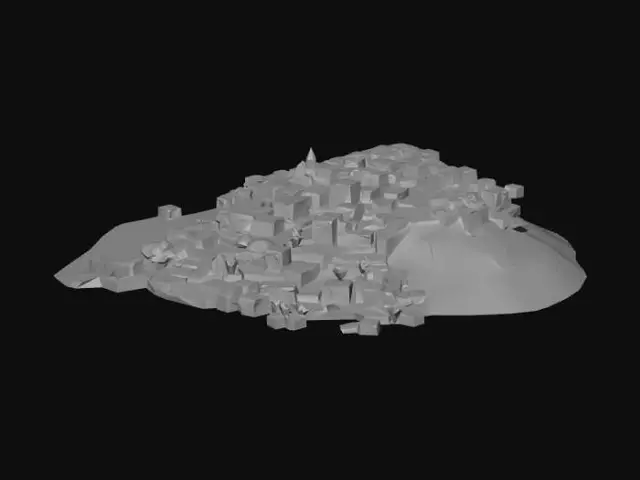 3D model for Hilltop Cityscape