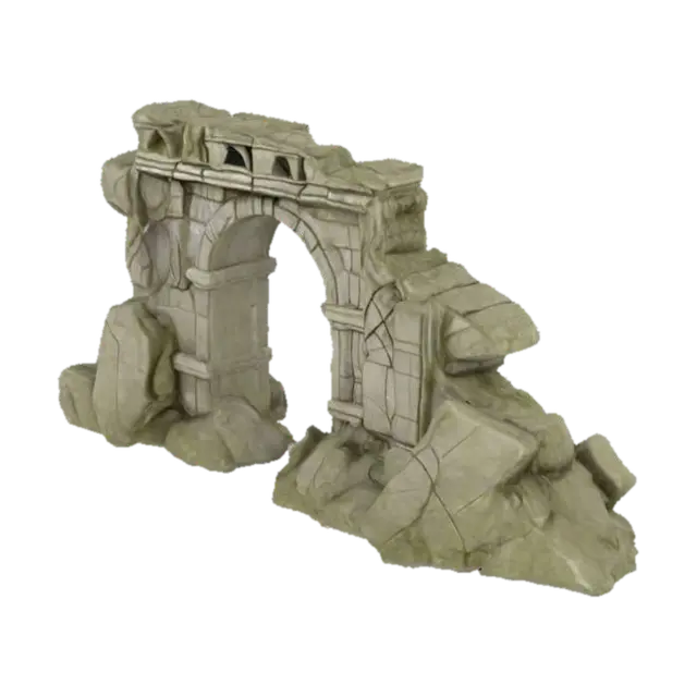 Ancient Stone Bridge Ruins 3D model, vytvořený pomocí AI
