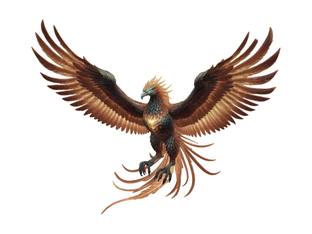 Legendary pheonix - Fantasycreature 3D model, vytvořený pomocí AI
