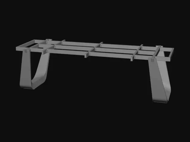 3D model for Industrial Steel Table Frame