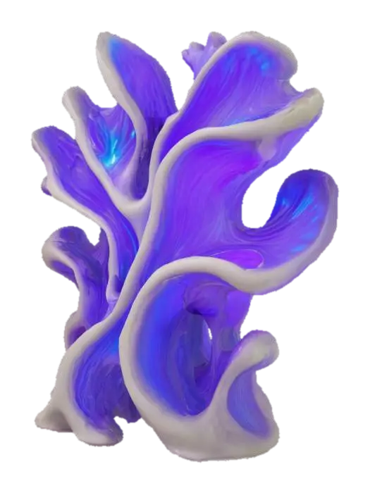 3D model for Bioluminescent Alien Coral Sculpture