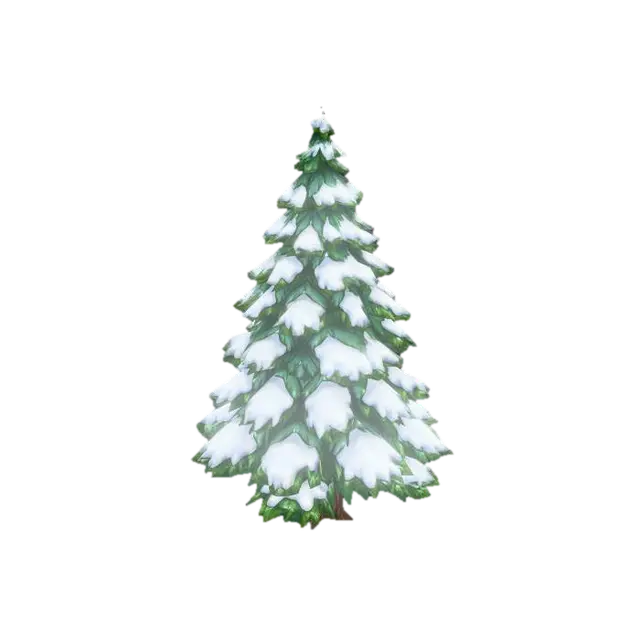 Snowy Evergreen - Lowpolly 3D model, vytvořený pomocí AI