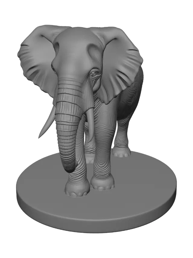 3D model for Elephant on a Pedestal