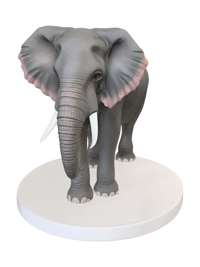 3D model for Elephant on a Pedestal