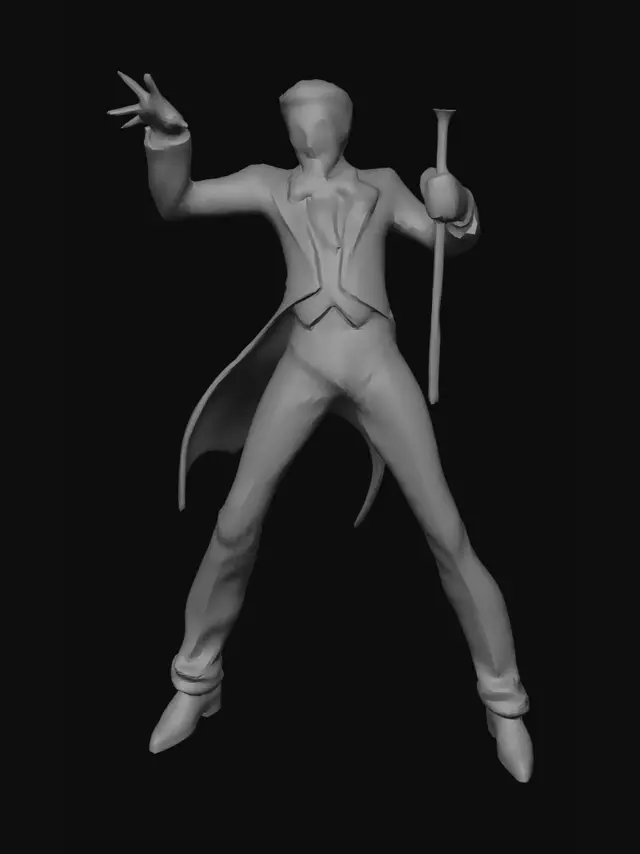 3D model for Joker in a Purple Suit with a Cane