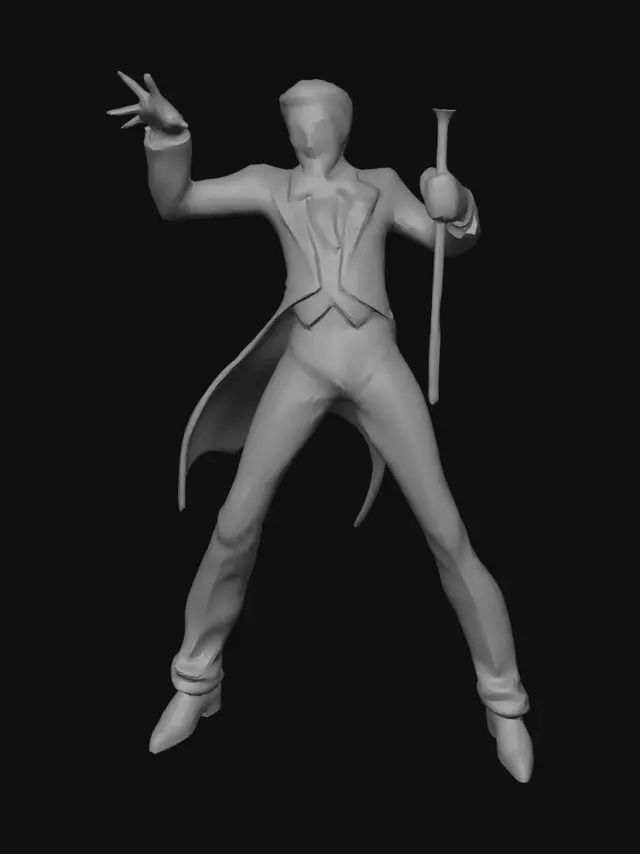 3D model for Joker in a Purple Suit with a Cane