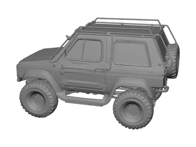 3D model for Front View of a Suzuki 4x4 Off-Roader