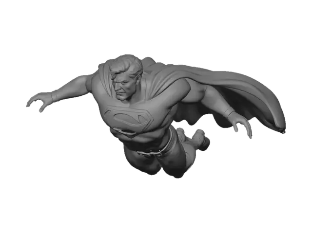 3D model for superman flying