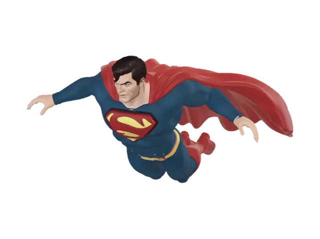 3D model for superman flying