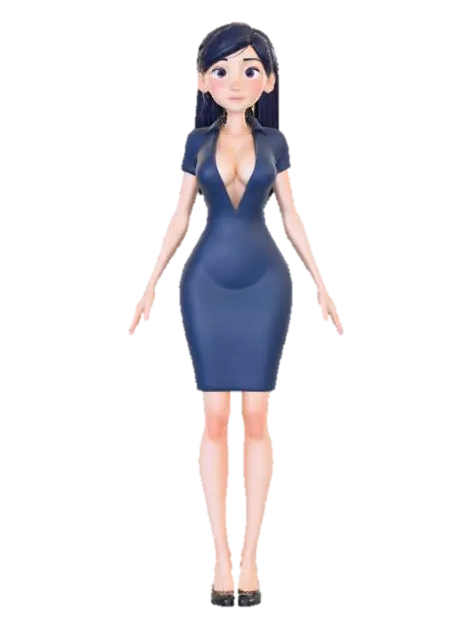 Animated Elegance - Visuals 3D model, vytvořený pomocí AI