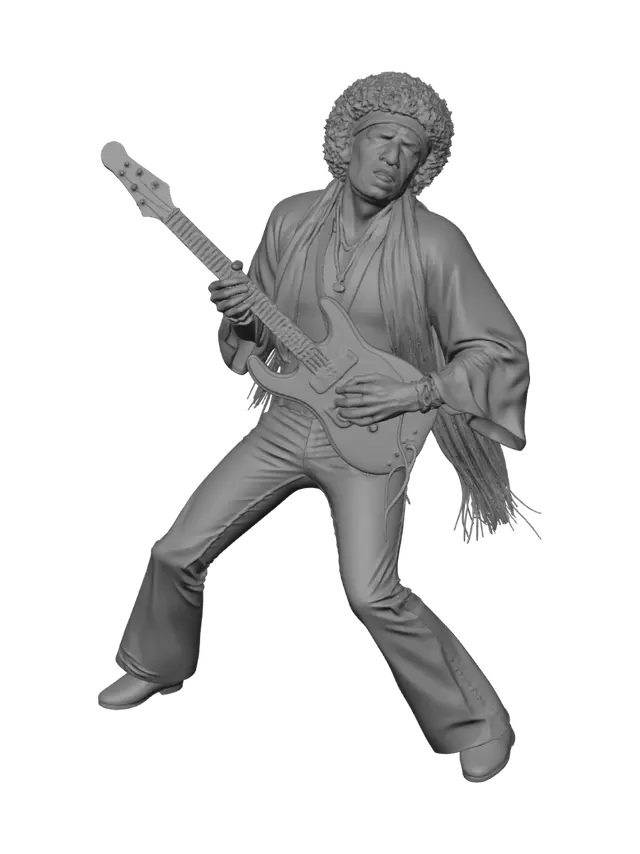 3D model for Guitarist in Prism Fog