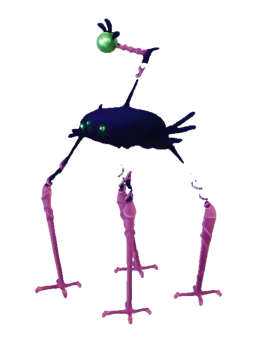 Stiltwalker Crab - Mime 3D model, vytvořený pomocí AI