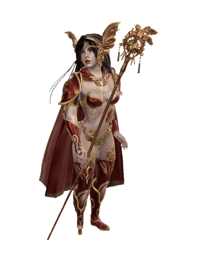 Solara Dawnwarden - A3 3D model, vytvořený pomocí AI