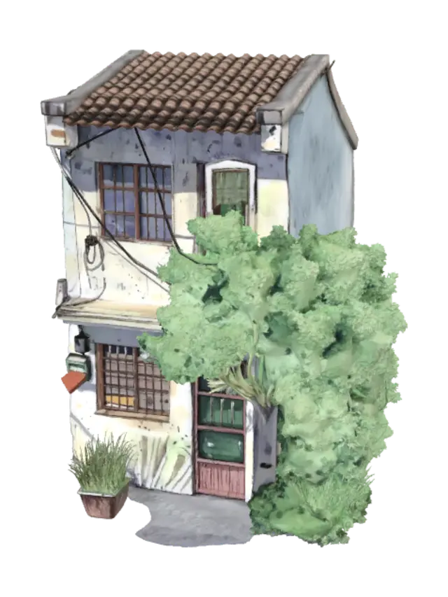 3D model for Blue House by the Vines