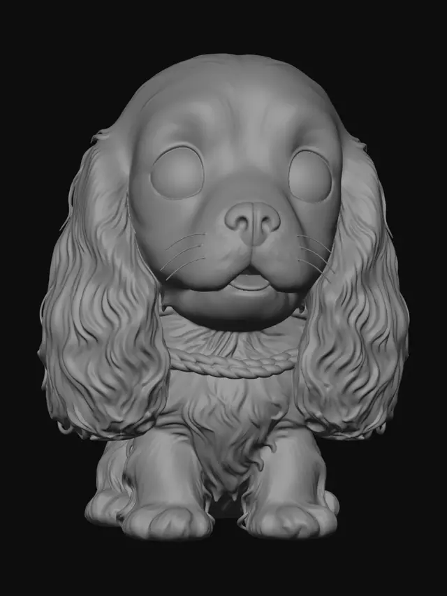 3D model for Big-Eyed Golden Puppy