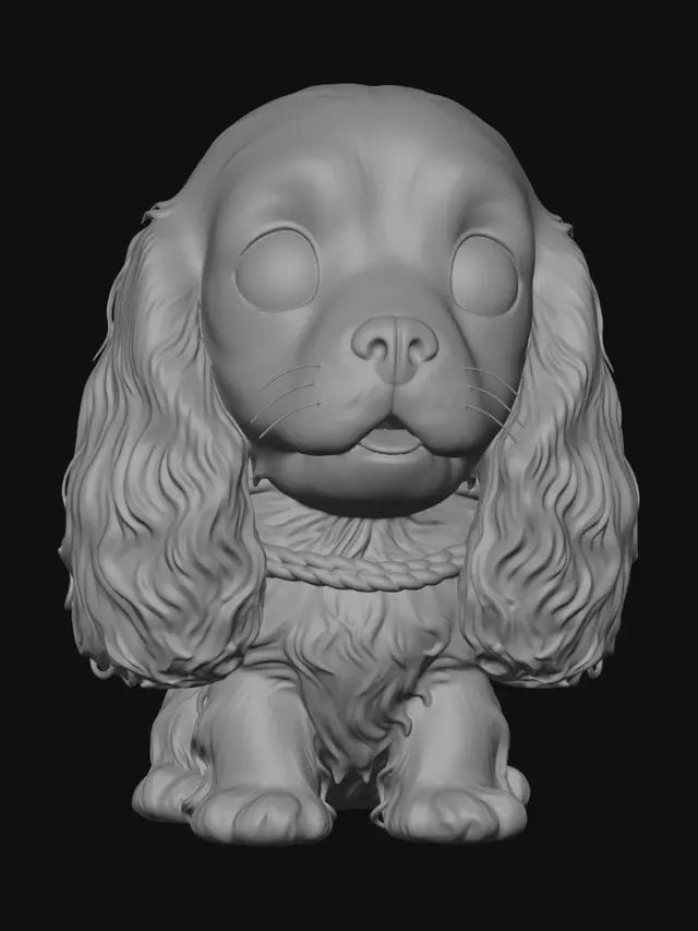 3D model for Big-Eyed Golden Puppy