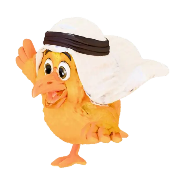 Falafel Fowl 3D model, vytvořený pomocí AI