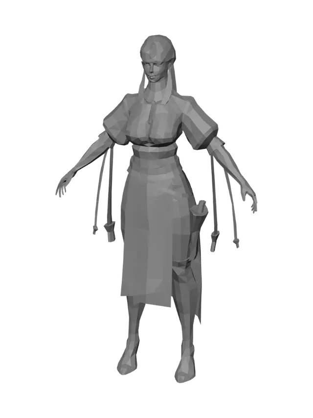 3D model for Inkbound Nun