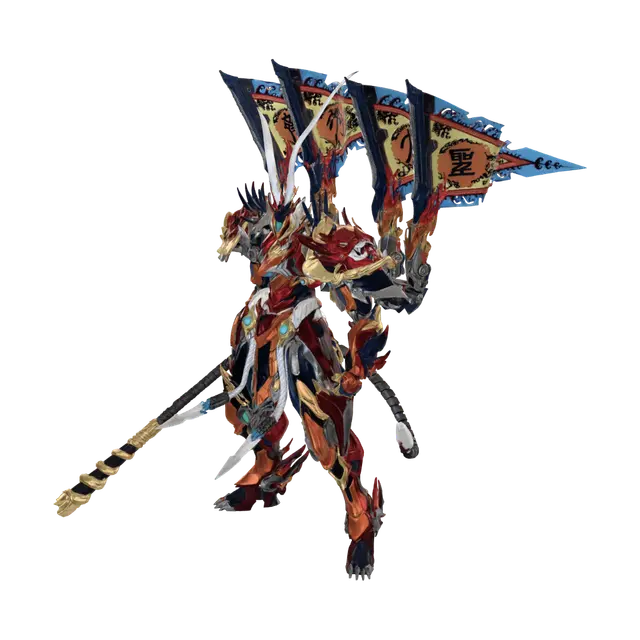 3D model for Crimson Banner Dragon Warlord