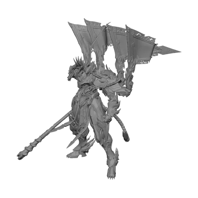 3D model for Crimson Banner Dragon Warlord