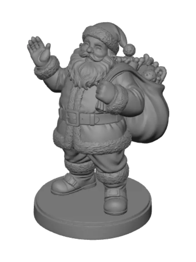 3D model for Santa Claus waving