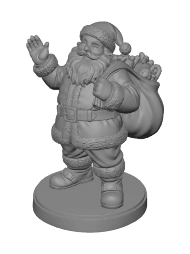 3D model for Santa Claus waving
