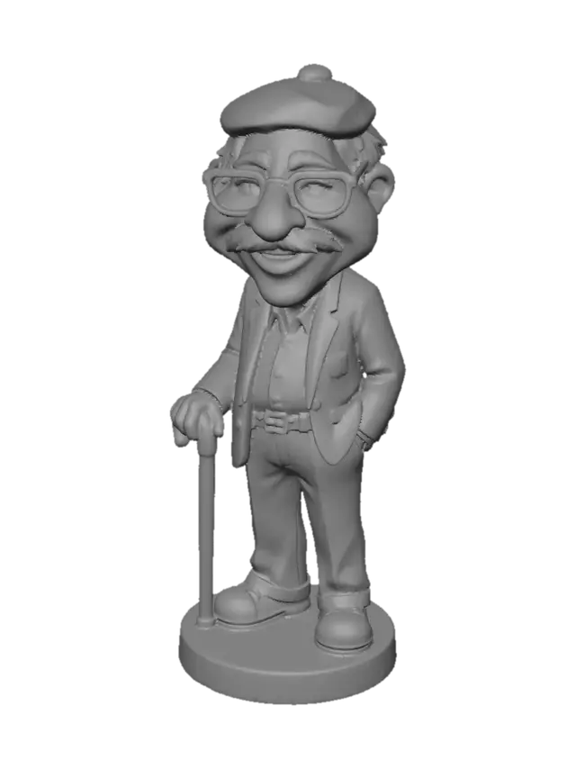 3D model for Jolly Grandpa with a Cane