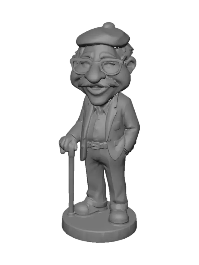 3D model for Jolly Grandpa with a Cane