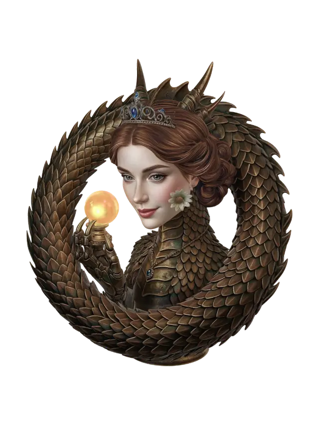 3D model for Dragon Empress of the Ember Orb