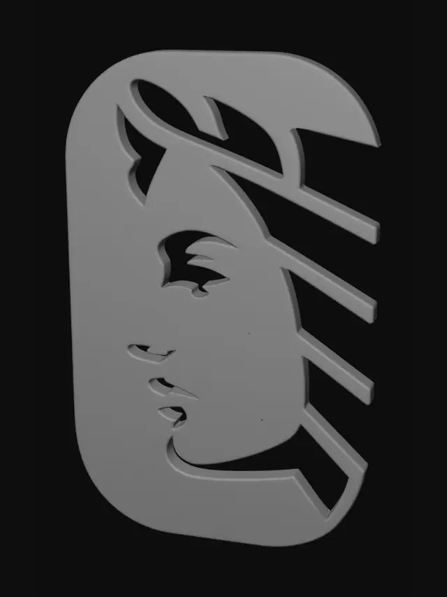 3D model for Abstract Brass Portrait