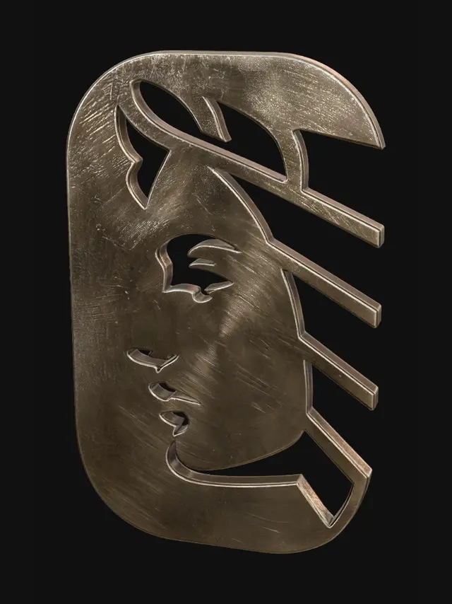 3D model for Abstract Brass Portrait