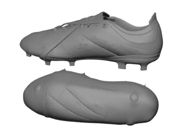 3D model for Red Predator Soccer Cleat