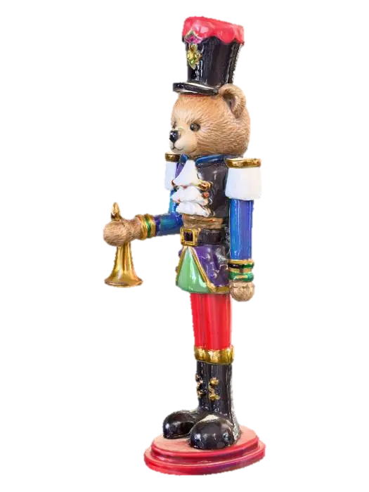 Bear Soldier Nutcracker 3D model, vytvořený pomocí AI