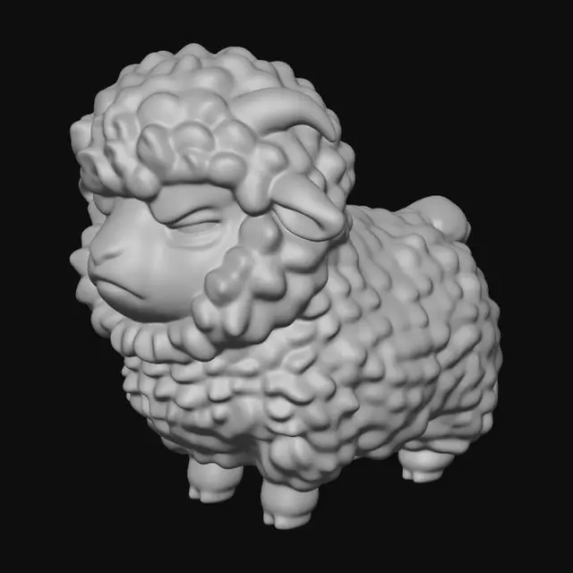 3D model for Bad Fluffy Cloud Lamb, #EasterEgg2026#