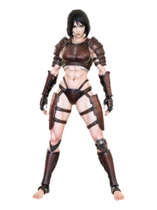 Warrior of the Wasteland 3D model, vytvořený pomocí AI