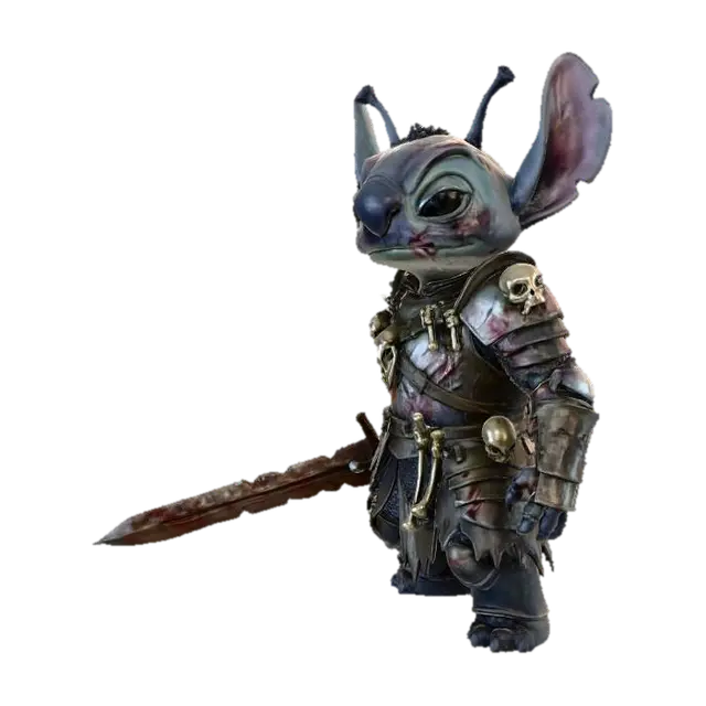 Dark Souls Stitch - Crossover 3D model, vytvořený pomocí AI
