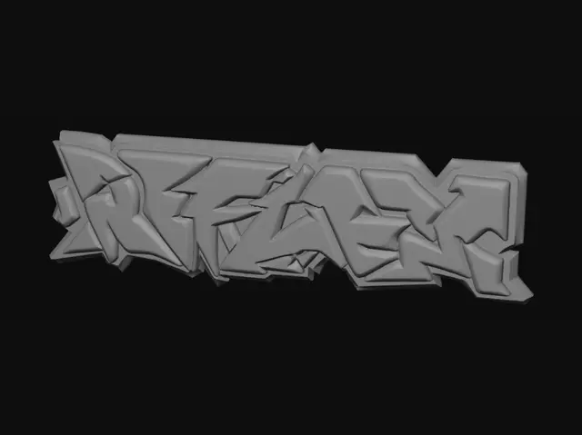 3D model for Purple Outline Glyphs