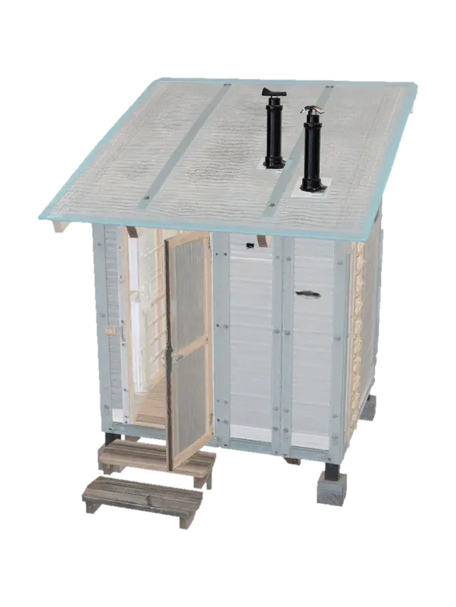 Tiny Outdoor Toilet Cabin - Shed 3D model, vytvořený pomocí AI