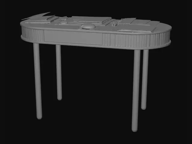 3D model for Cluttered Wooden Desk